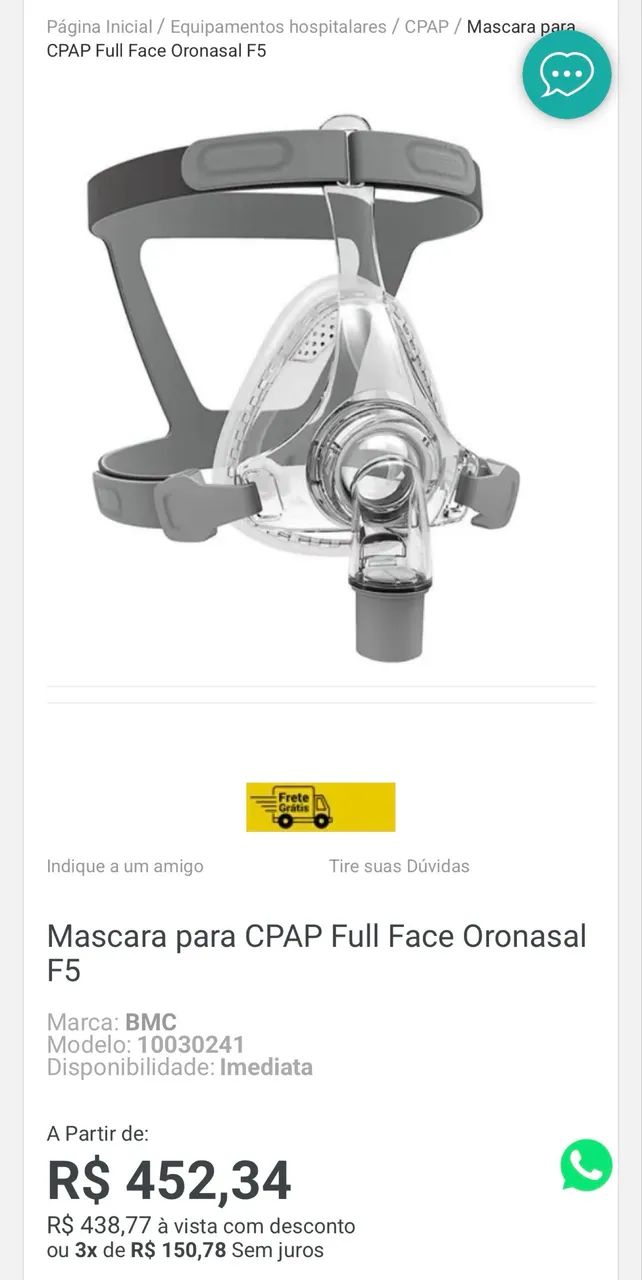 Máscara oronasal para bipap VNI - Foto 2