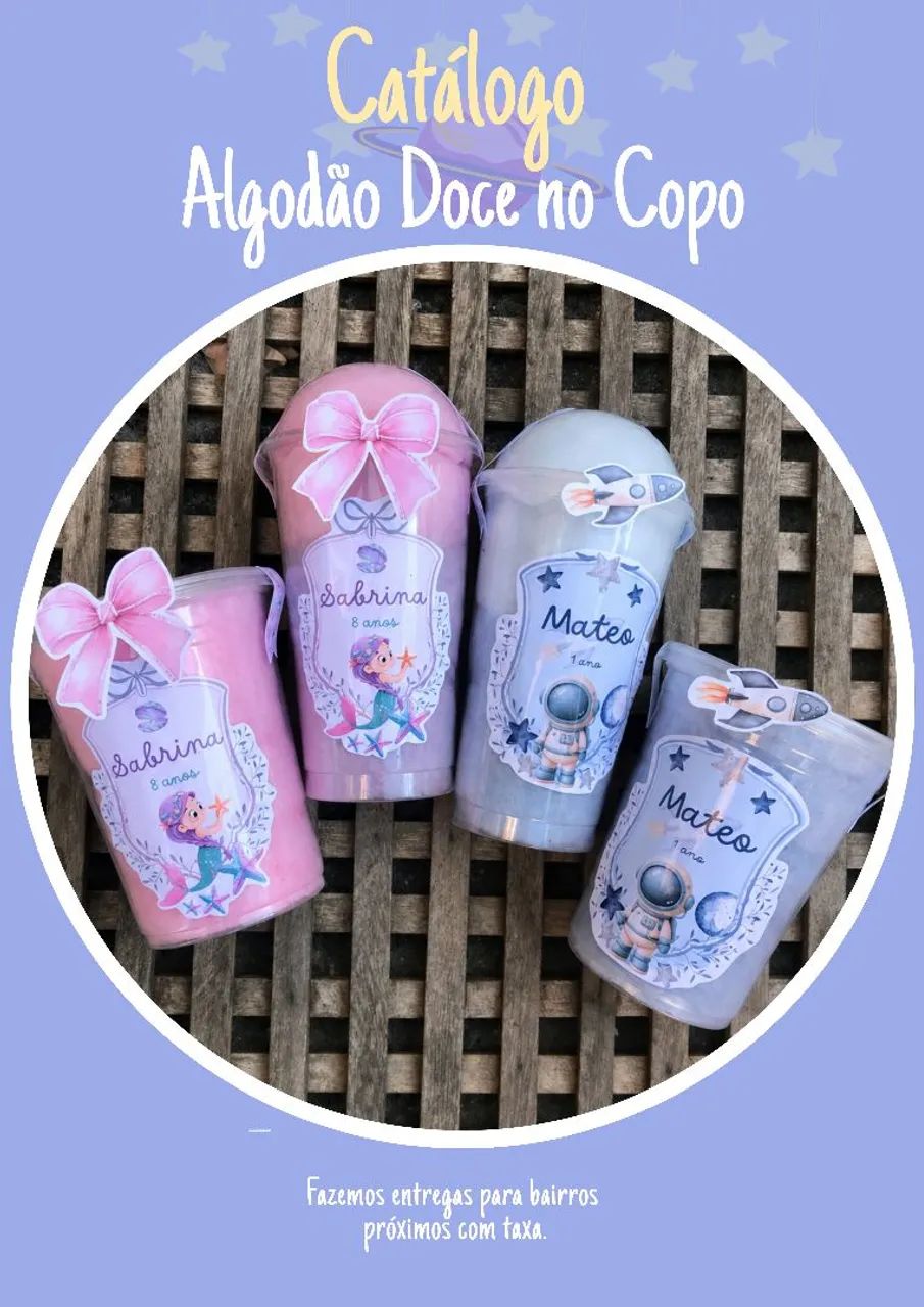 Algodão doce no copo  - Foto 2