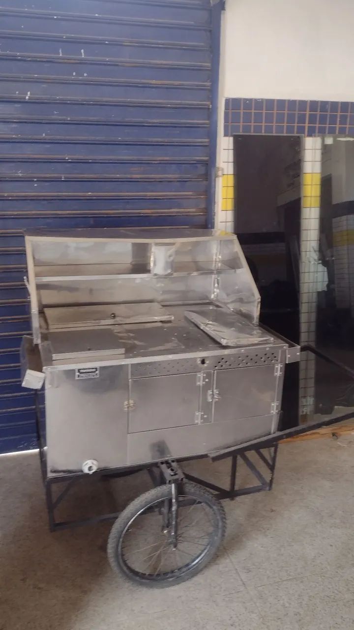 Carrinho de lanche todo de inox. Entrego 