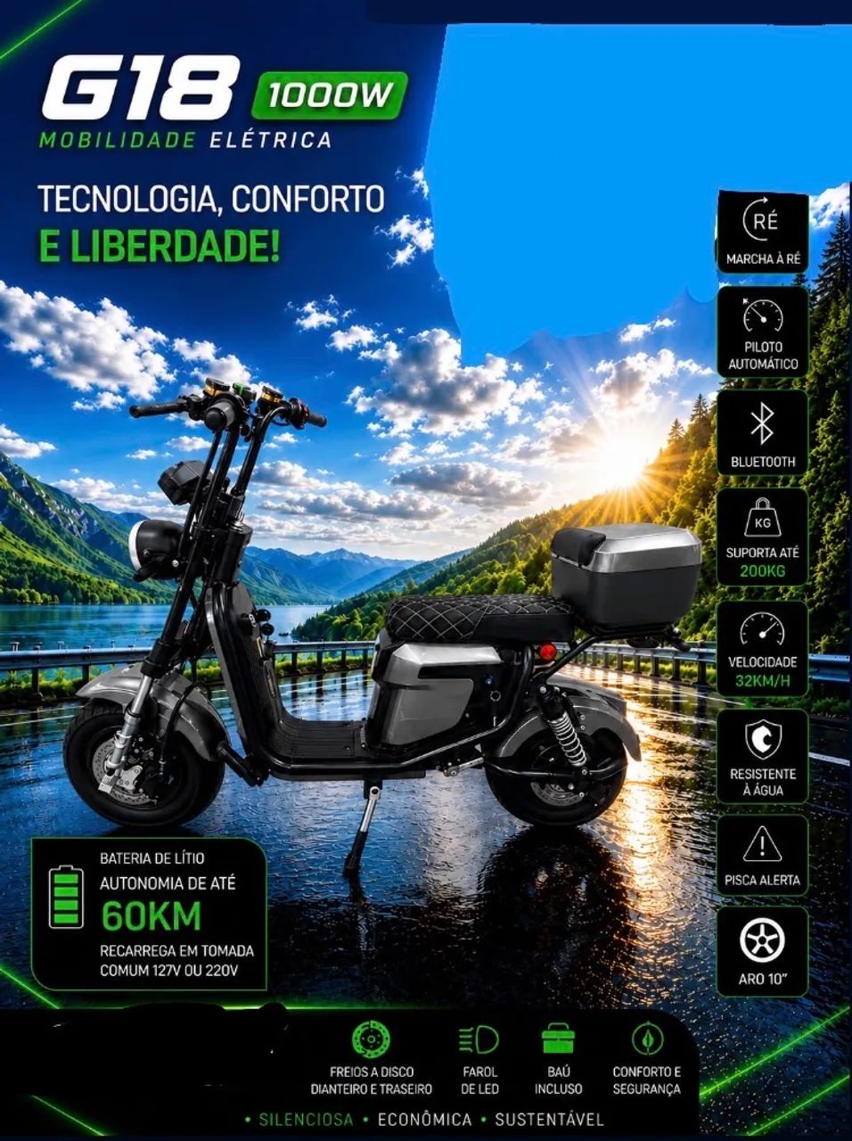 Moto elétrica - G18 - Lançamento