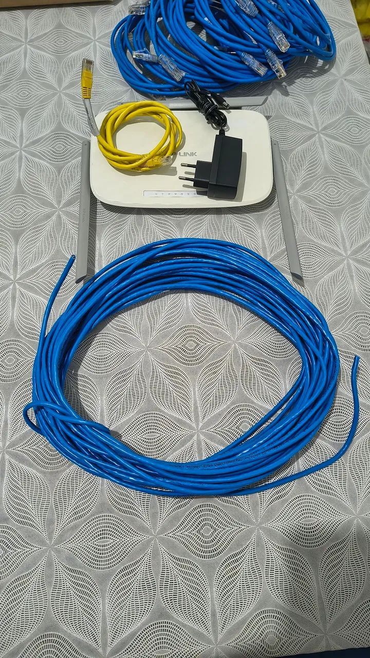Kit Rede: UniFi AP (PoE 24V) + TP-Link AC900 + 10 Cabos Cat6 2,5m certificado + 25m Cat5e - Foto 2
