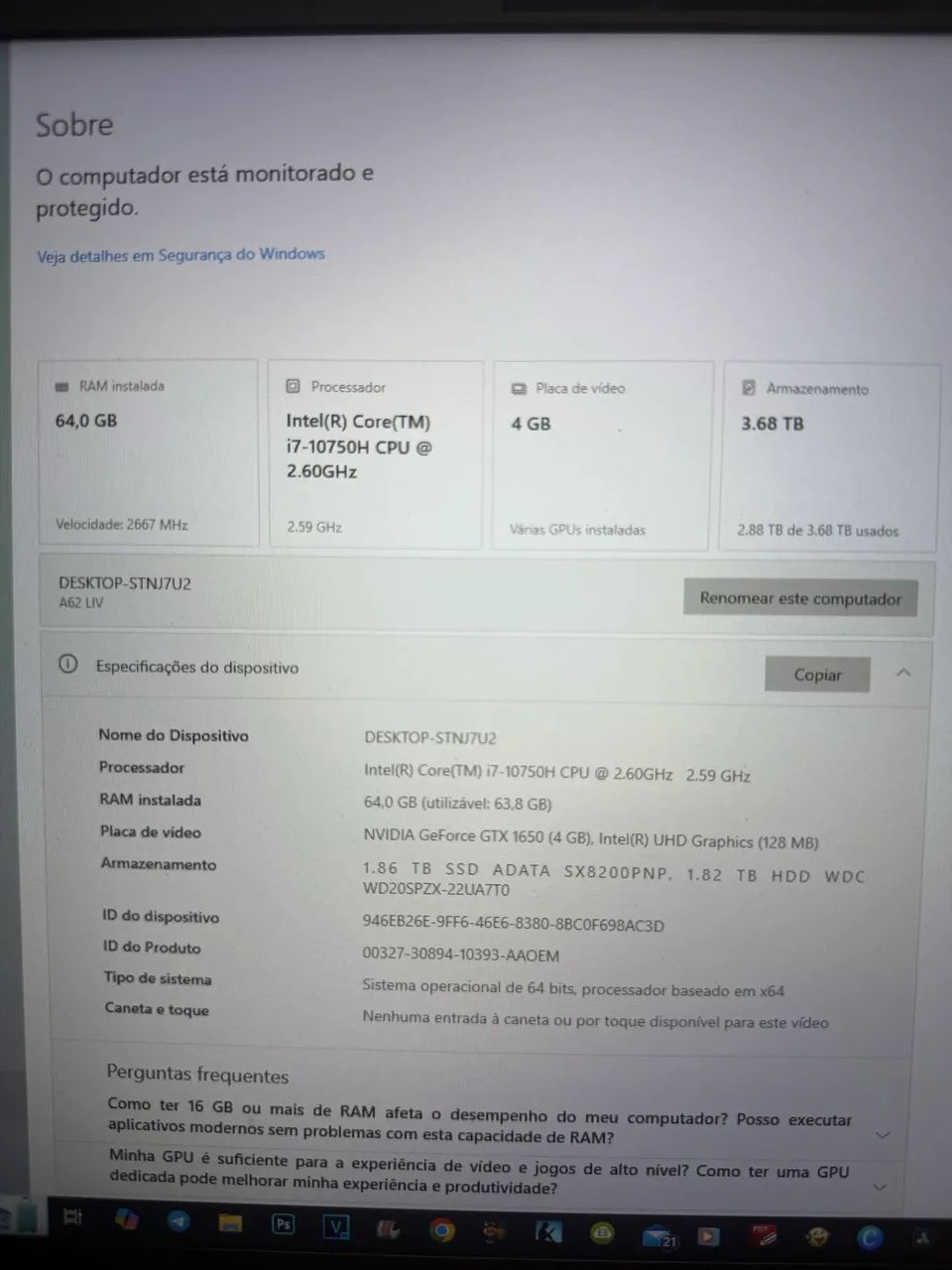 NOTEBOOK AVELL A62 LIVE ( 64RAM. NVIDIA GTX 1650. 1TB ) - Foto 2