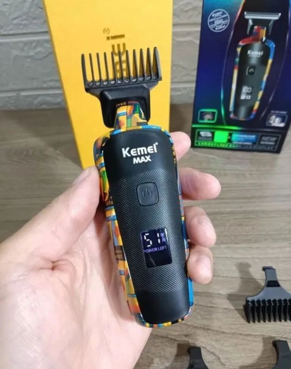 Máquina Original Kemei Max de acabamento - Foto 3
