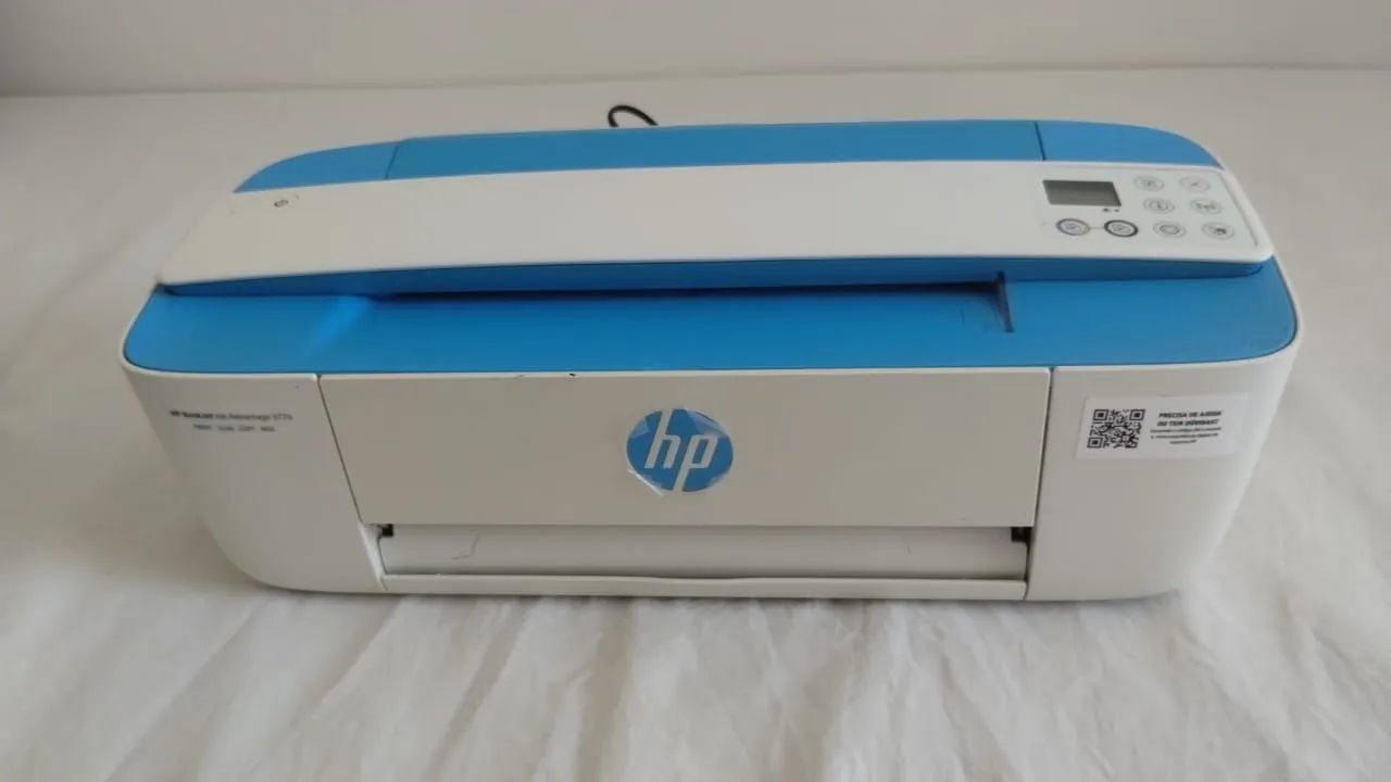Impressora multifuncional HP Deskjet Ink Advantage 3776, imprime, escaneia, copia e web.