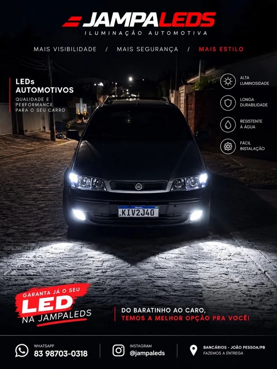 Faróis de Led 