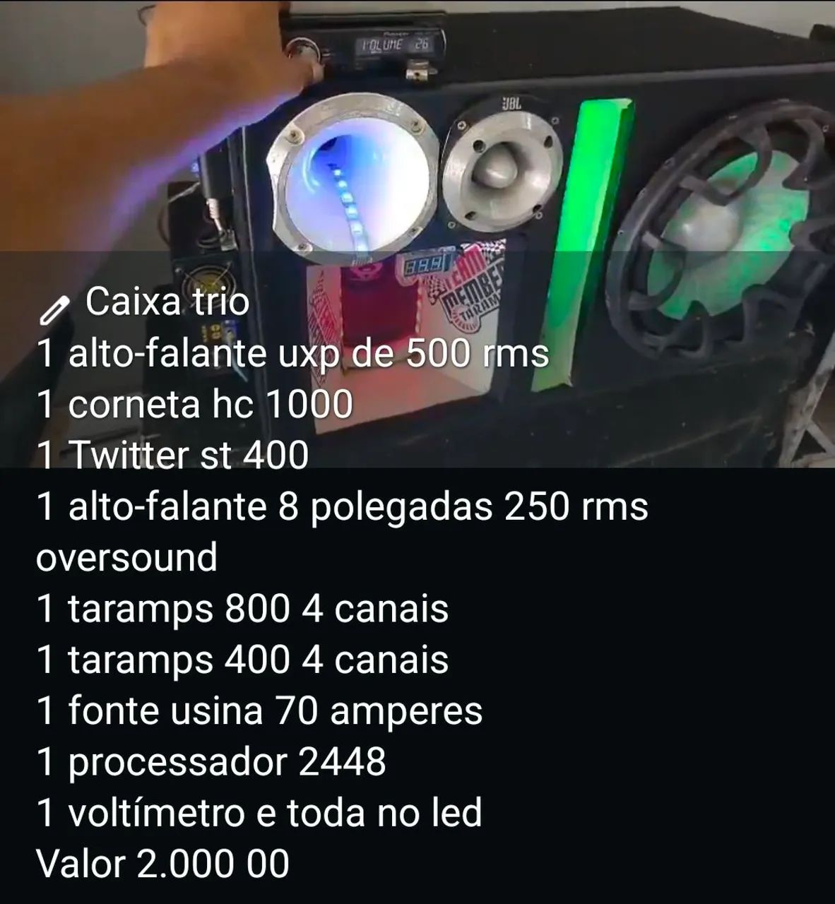 Caixa trio 