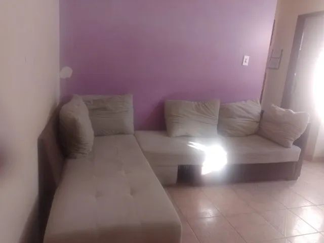 Sofá de canto + Puff - R$ 100,00
