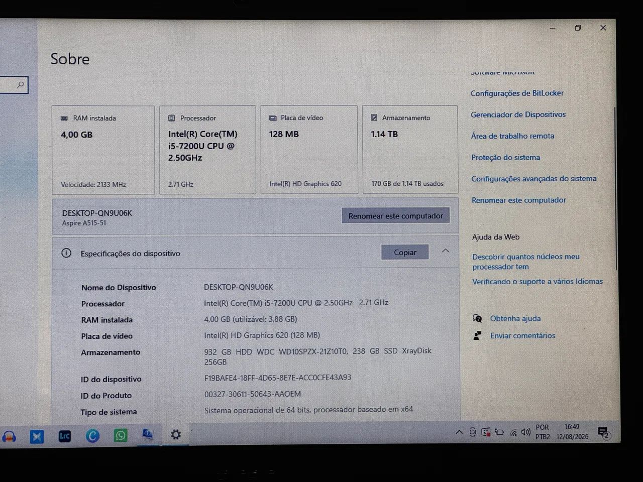 Notebook Acer i5 A515 - Foto 5