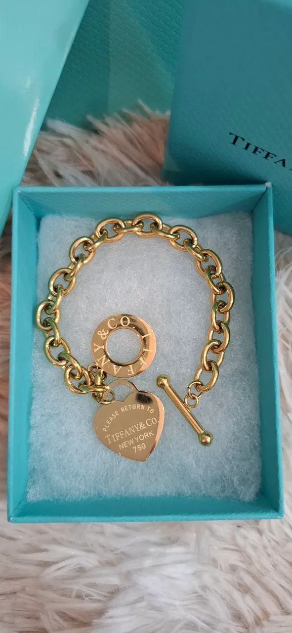 Pulseira Tiffany & Co. Dourada nova - Foto 5