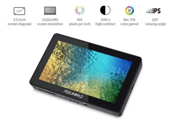Monitor Feelworld F6 PLUS V2 5.5 polegadas com LUT e Touch Screen para D - Foto 3