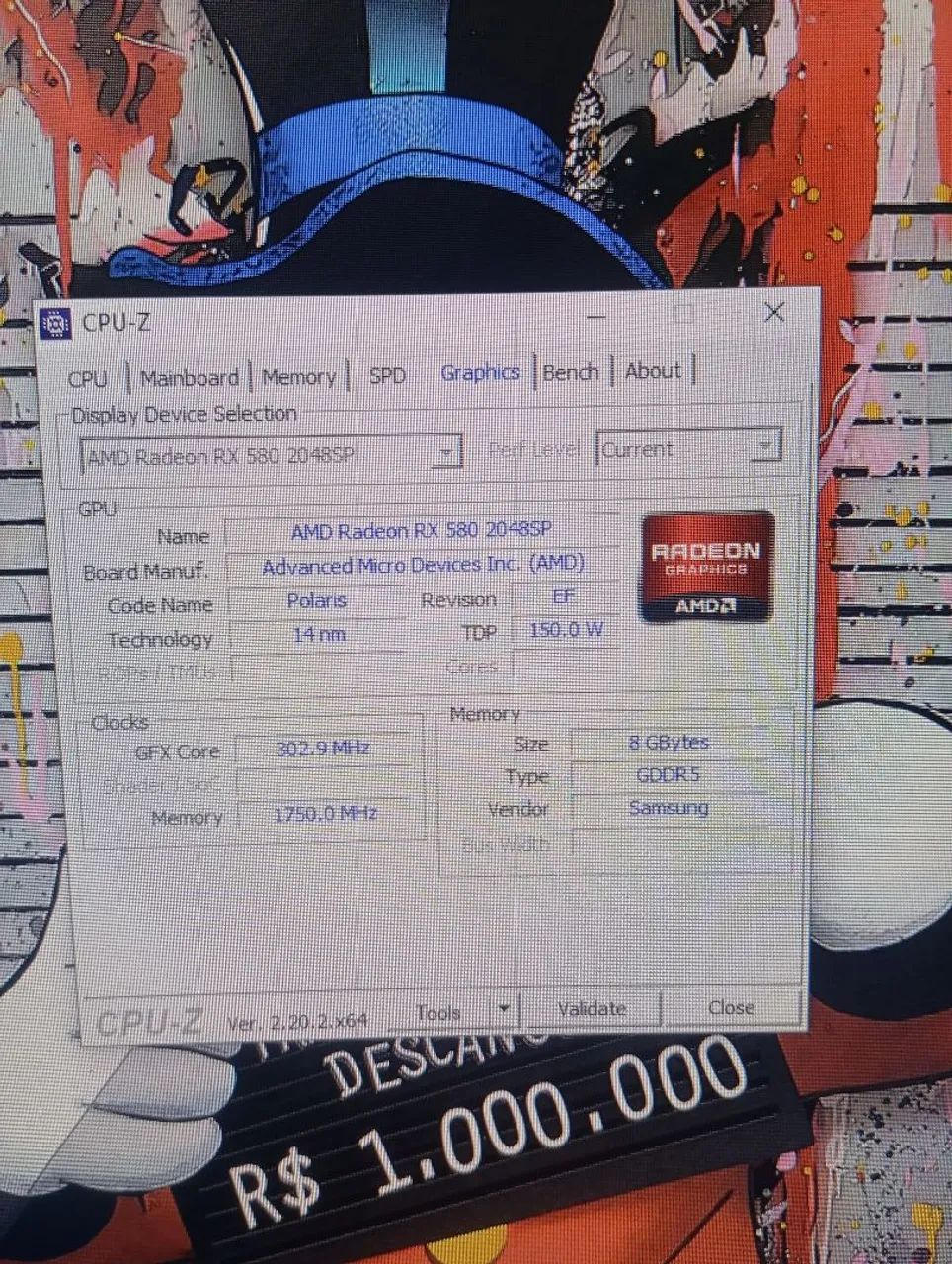 Placa de vídeo RX 580 8GB  - Foto 3