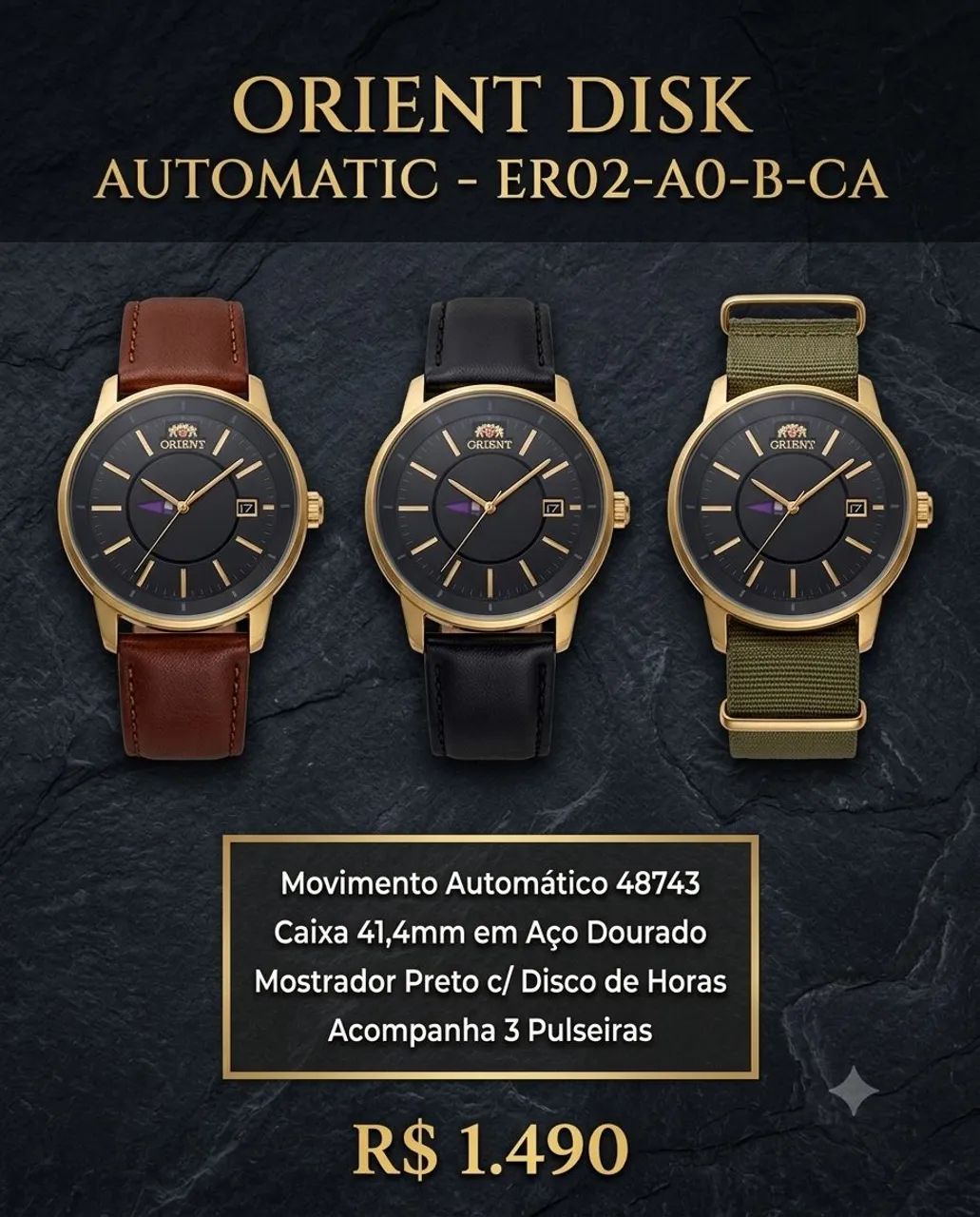 VENDO ? ORIENT DISK ER02-A0-B-CA ? AUTOMÁTICO JAPONÊS