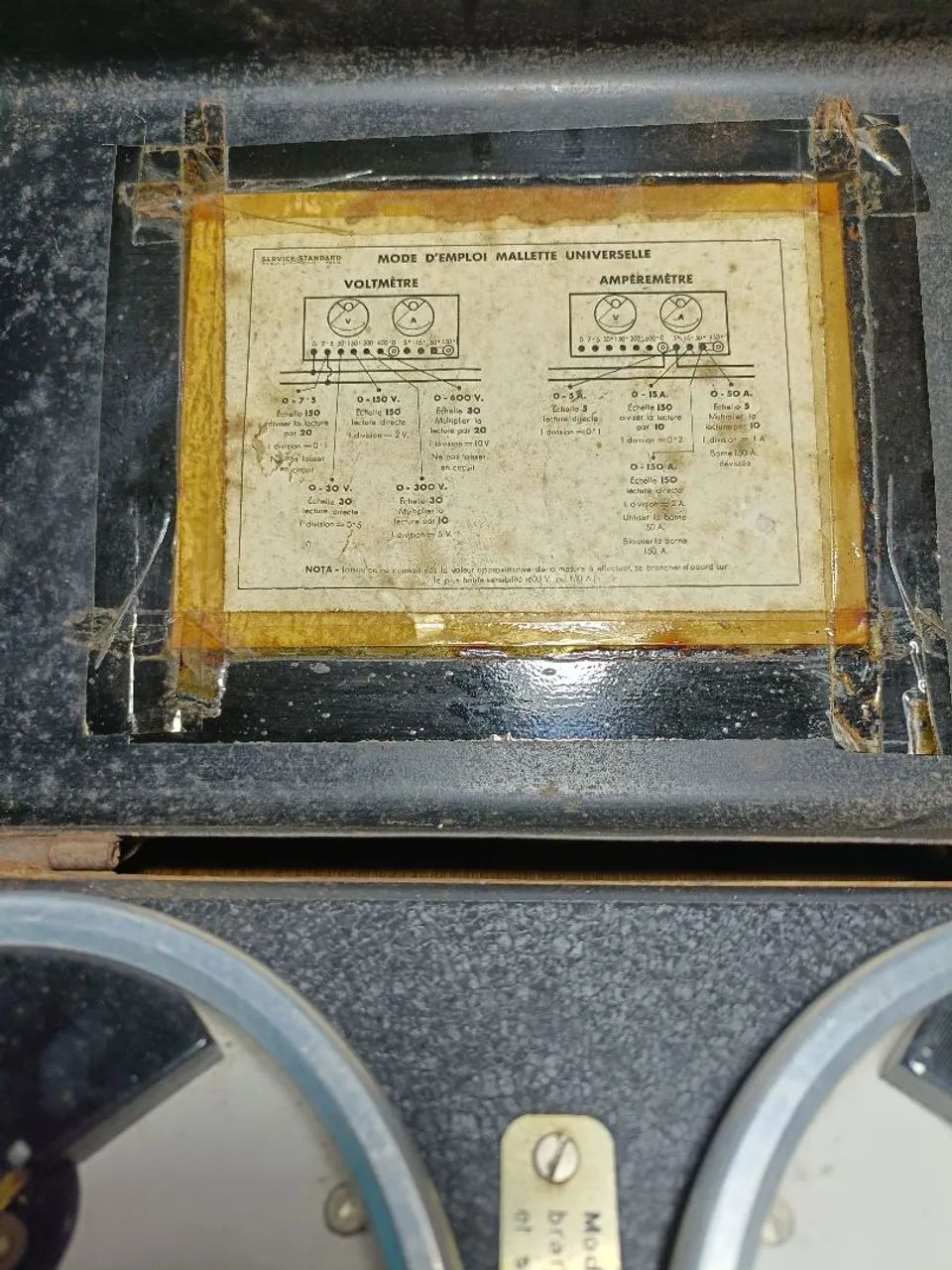 VOLTIMETRO E AMPERÍMETRO ANALÓGICO FRANCÊS ANTIGO - Foto 2
