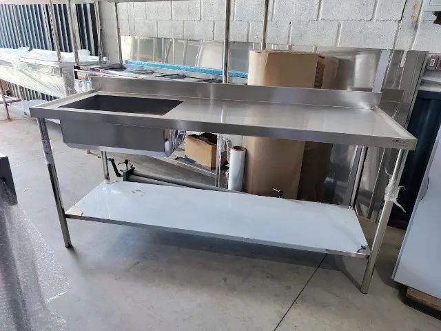 Stainless Steel Sink 0.90m, Bowl 50x40 cm, for Snack Bars and Restaurants, Direct from Factory