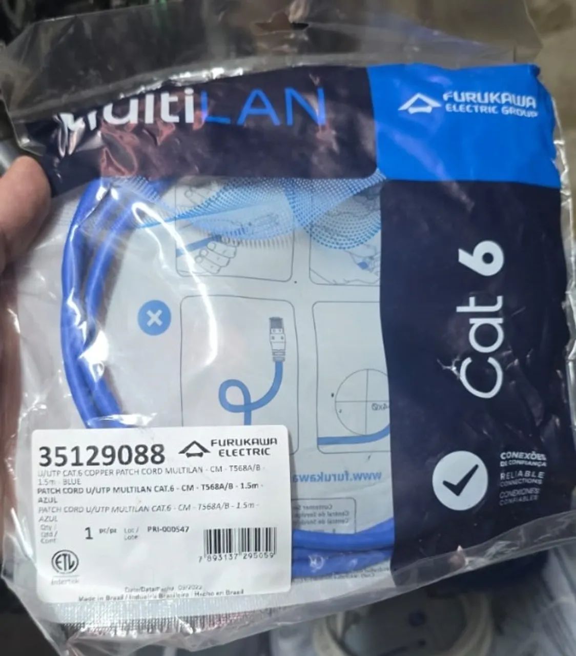 Patch cord Multilan Furukawa Cat6 1.5 Lacrado