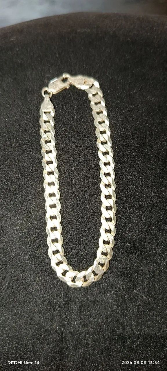 Pulseira de prata  8mm