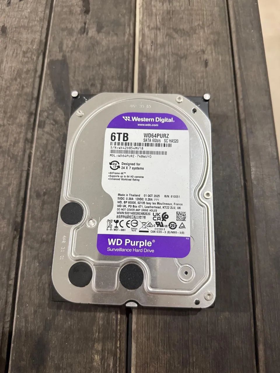 HD WD PURPLE 6TB