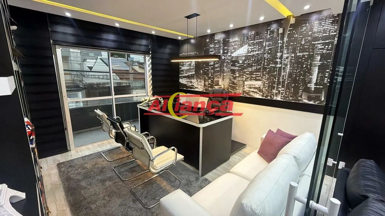 Sala comercial 40m² mobiliada com entrada privativa e sacada - Jardim Bom Clima, Guarulhos