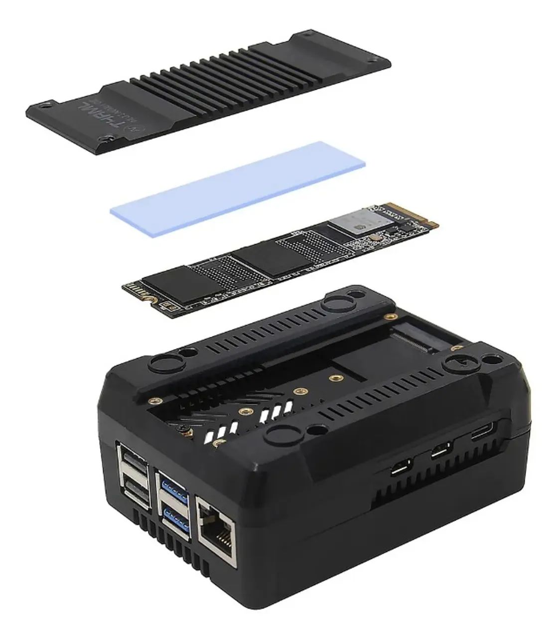 Case para Raspberry Pi 5 - Argon NEO 5 M.2 NVME PCIE - Foto 3