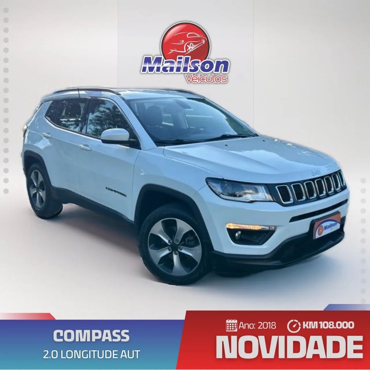 Jeep Compass 2.0 16V FLEX LONGITUDE AUTOMÁTICO 2018