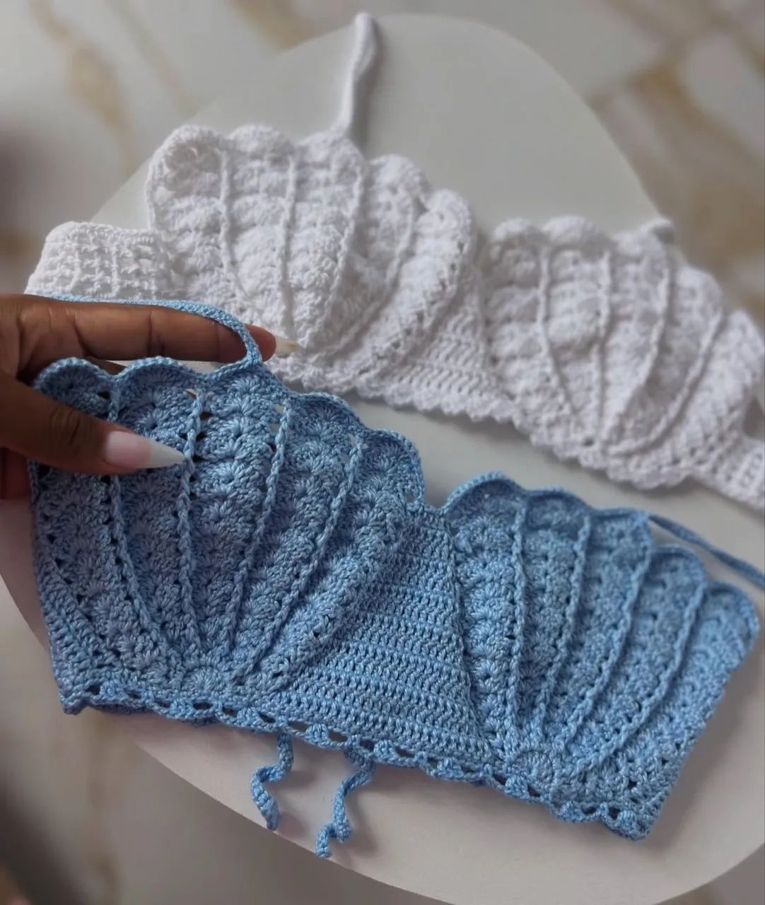 Cropped Concha Crochê