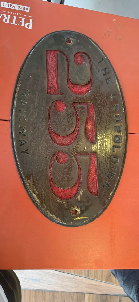 Placa Original Leopoldina Railway 255 - Bronze Fundido - 52x31 - Foto 3