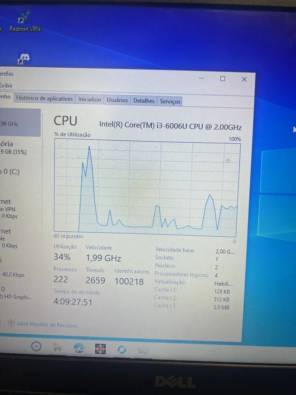 Notebook Dell i3 + 20gb de ram ddr4  - Foto 4