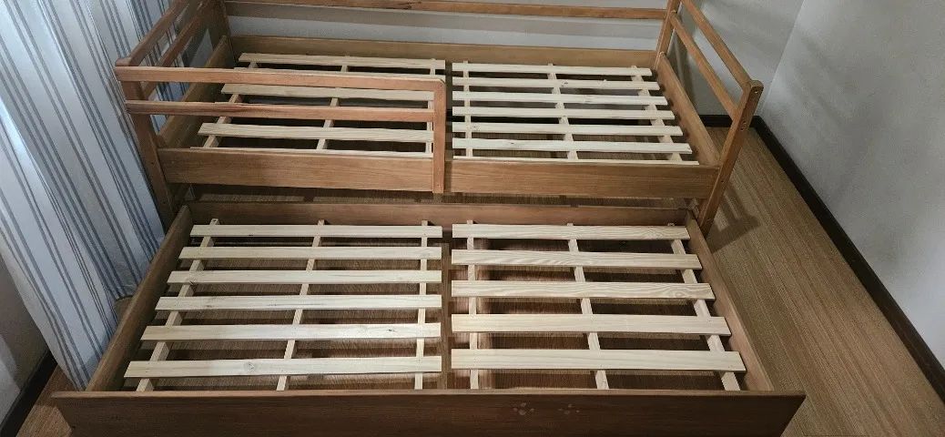 Cama solteiro com auxiliar de madeira (Bicama) - Foto 2