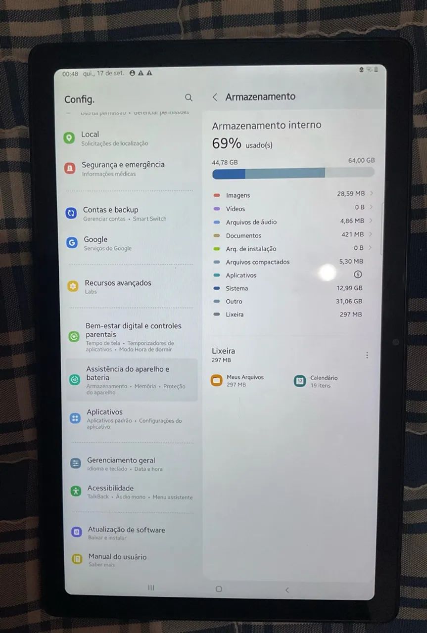 tablet samsung galaxy tab a7 64gb cinza - Foto 4