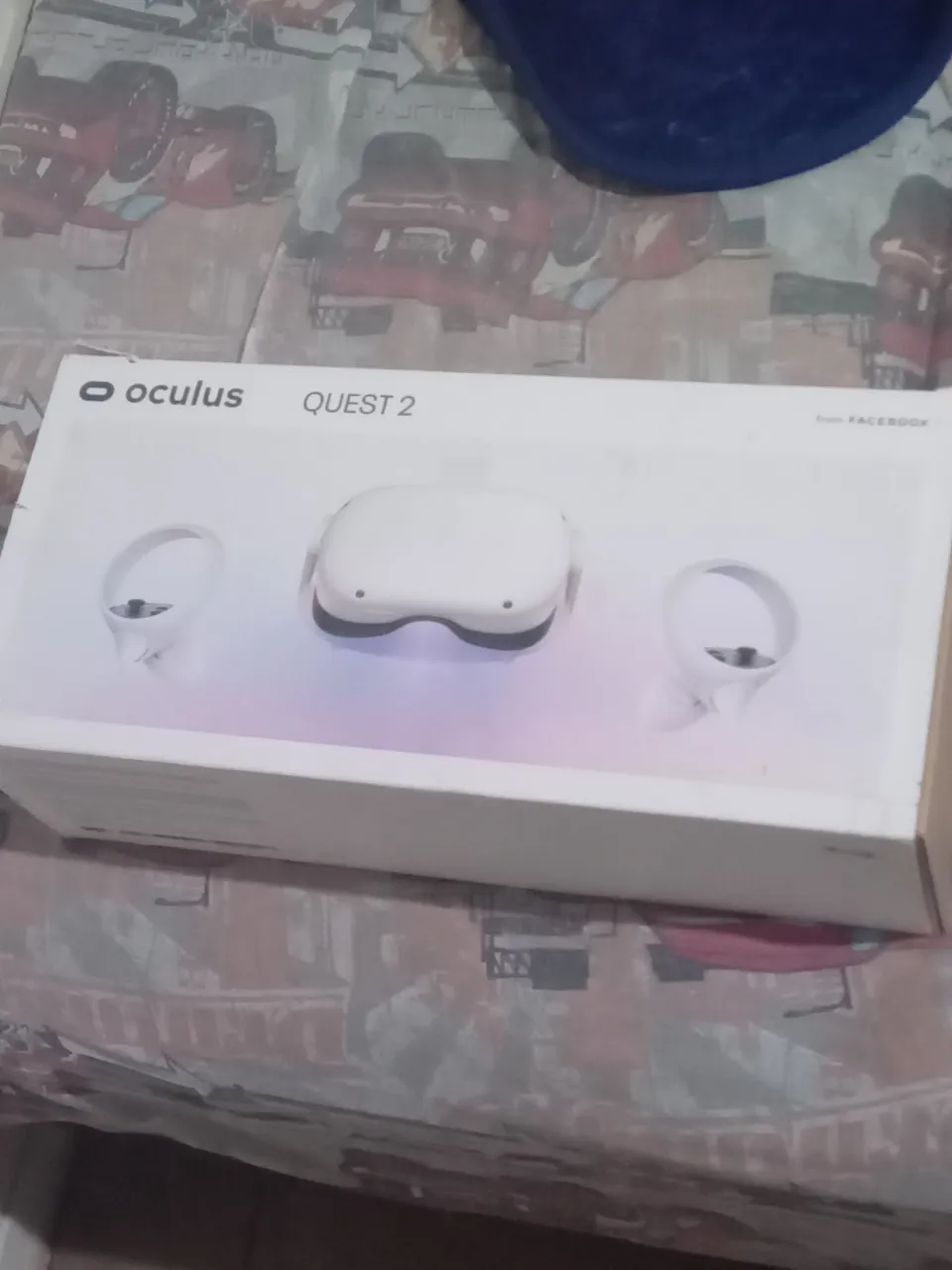 Oculus quest 2 completo, caixa + acessórios + strap bobovr