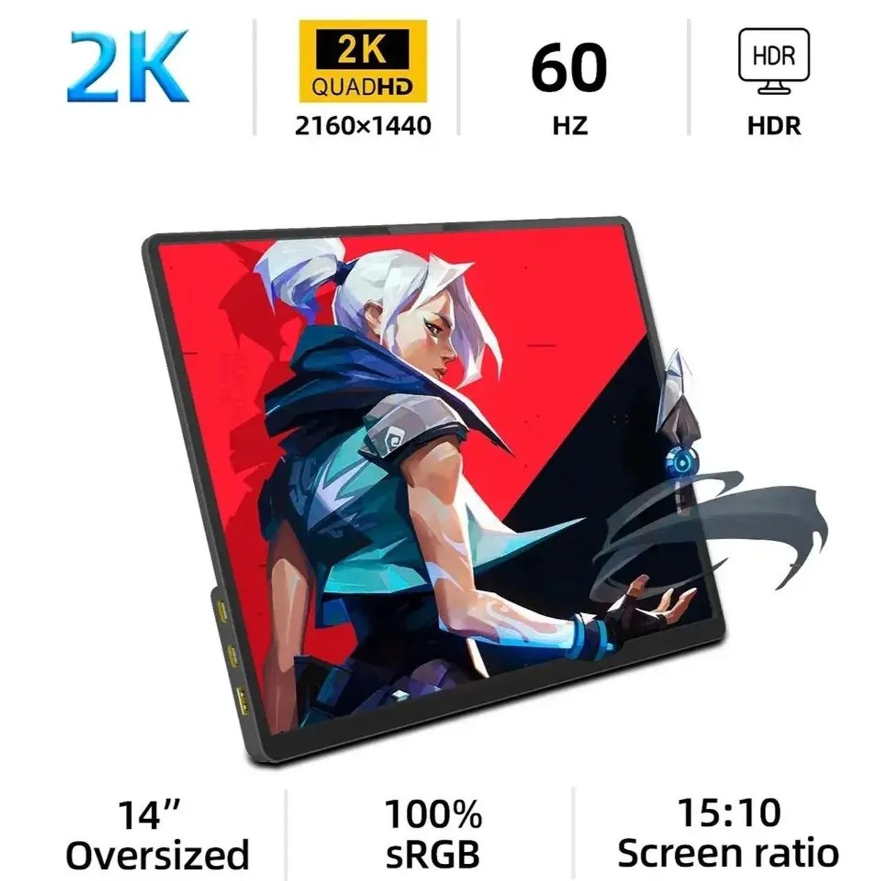 Tela secundária 14 polegadas QUAD-HD 60hz IPS  - Foto 2
