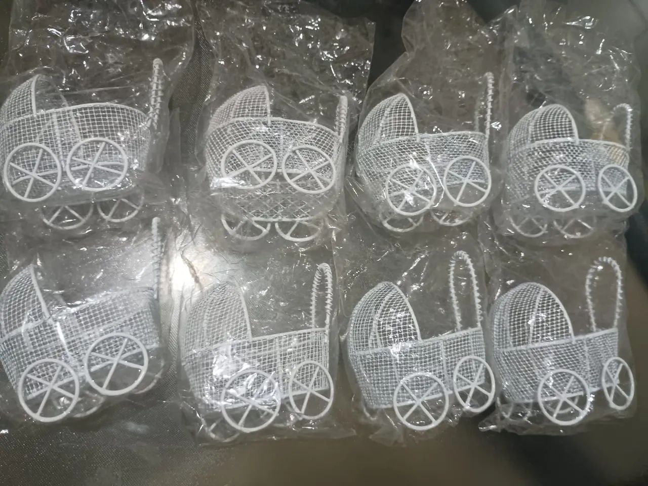 Mini carrinho de bebê aramado  - Foto 4