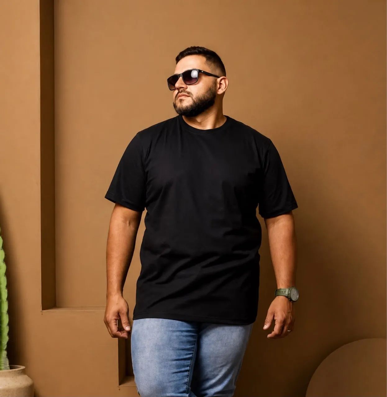 Camisa algodão plus size masculina  - Foto 2