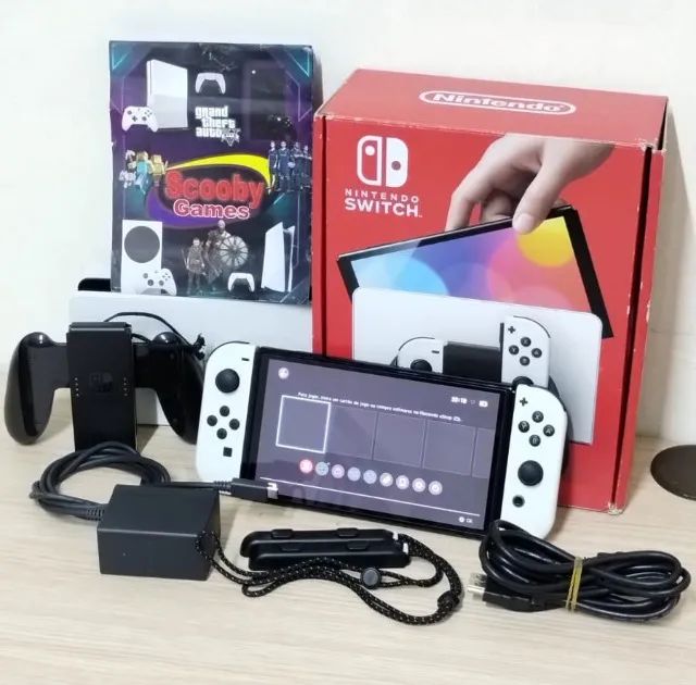NINTENDO SWTICH OLED SEMINOVO, IMPECAVEL, LOJA, GARANTIA 1 ANO