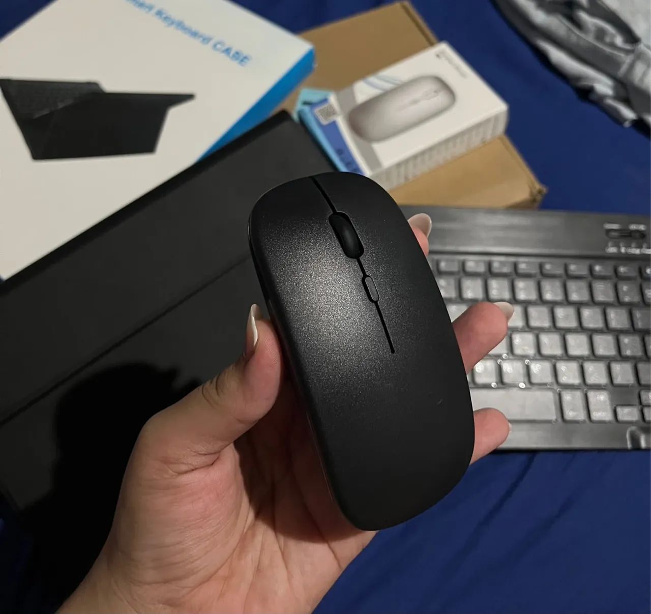 KIT: CAPA, TECLADO E MOUSE NA COR PRETA - Foto 2