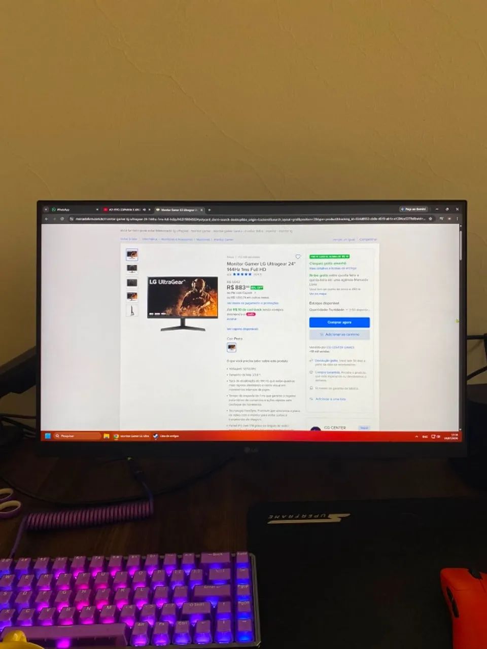 monitor lg ultragear 144hz