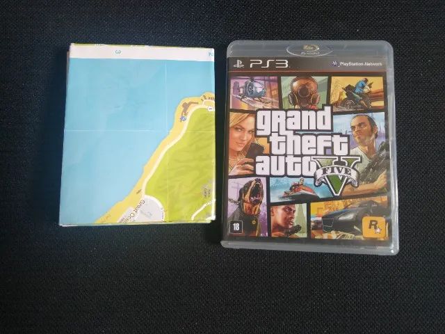 GTA V com Mapa/Poster - PS3
