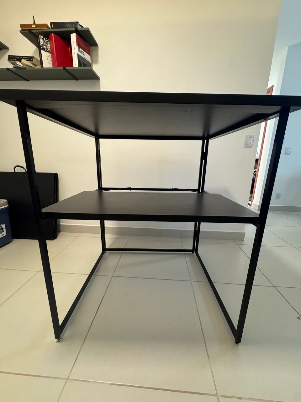 Mesa dobrável de metalon e MDF  - Foto 3