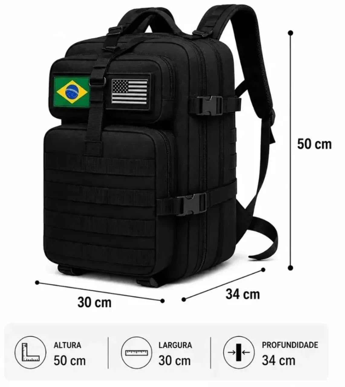 Mochila tática militar de 50L - Foto 2