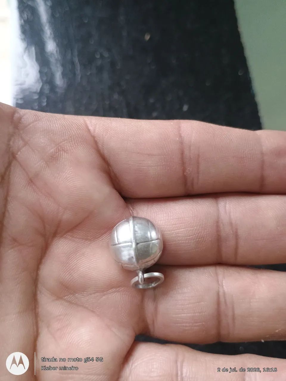 Pingente Bola de prata 950 - Foto 5