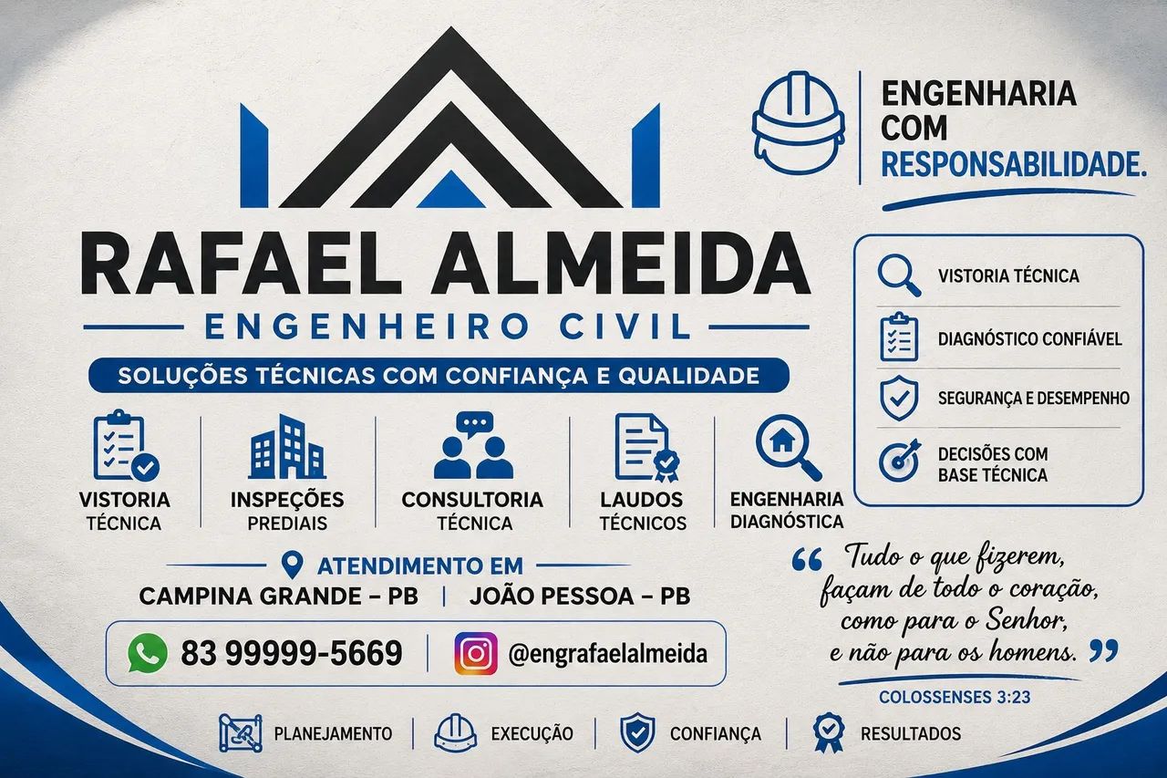     Engenheiro Civil | Laudos, Vistorias e Inspeções Prediais - PB