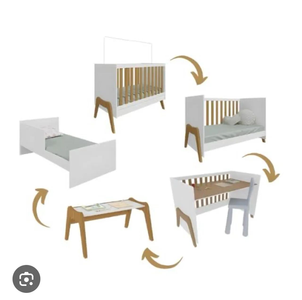 Berço Americano 5em1 MDF - Foto 4