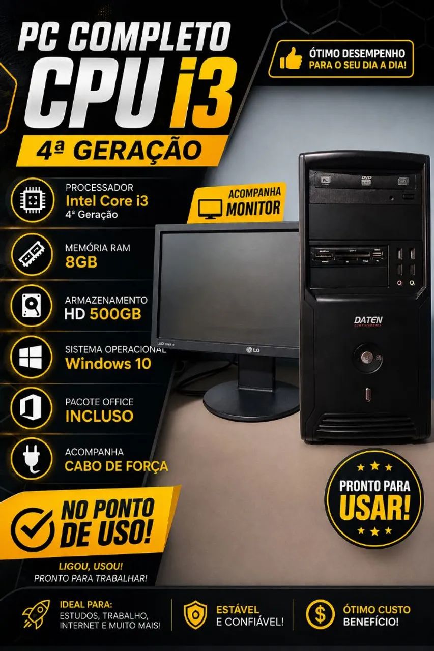 PC i3 completo  