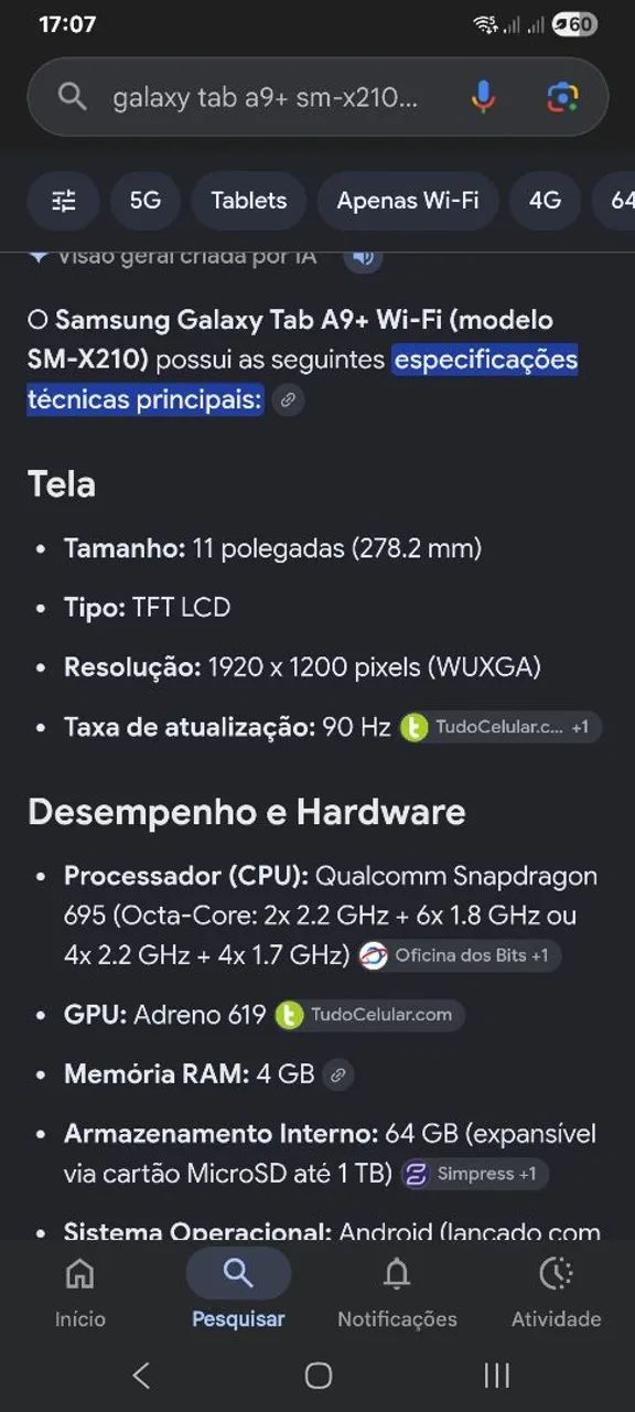 Galaxy tab A9 + 11 polegadas - Foto 5