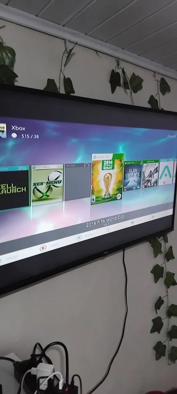 XBOX SLIM 360 DESBLOQUEADO COM DOIS CONTROLES E KINECT - Foto 4