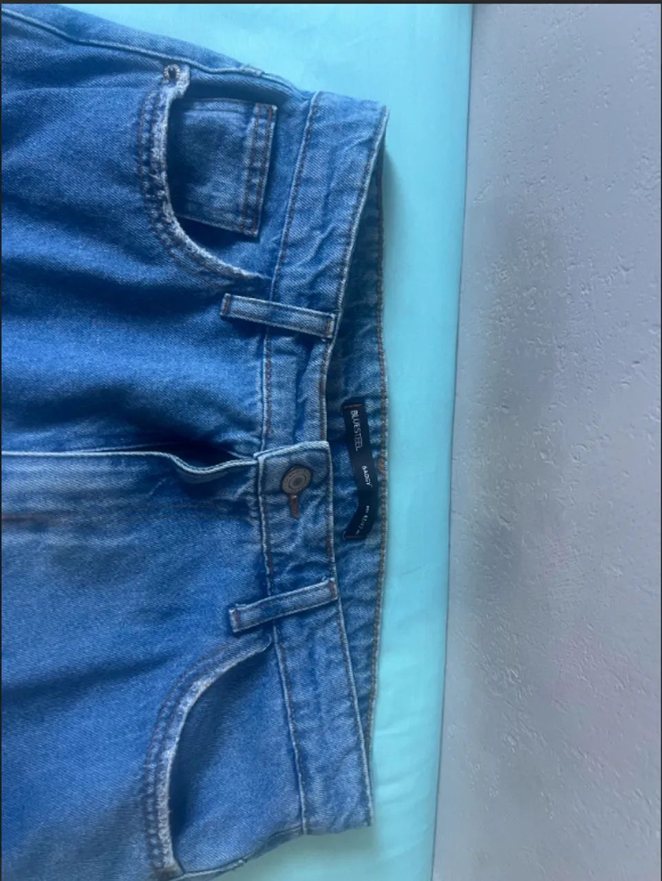 Calça Jeans Baggy Azul Médio - Foto 3