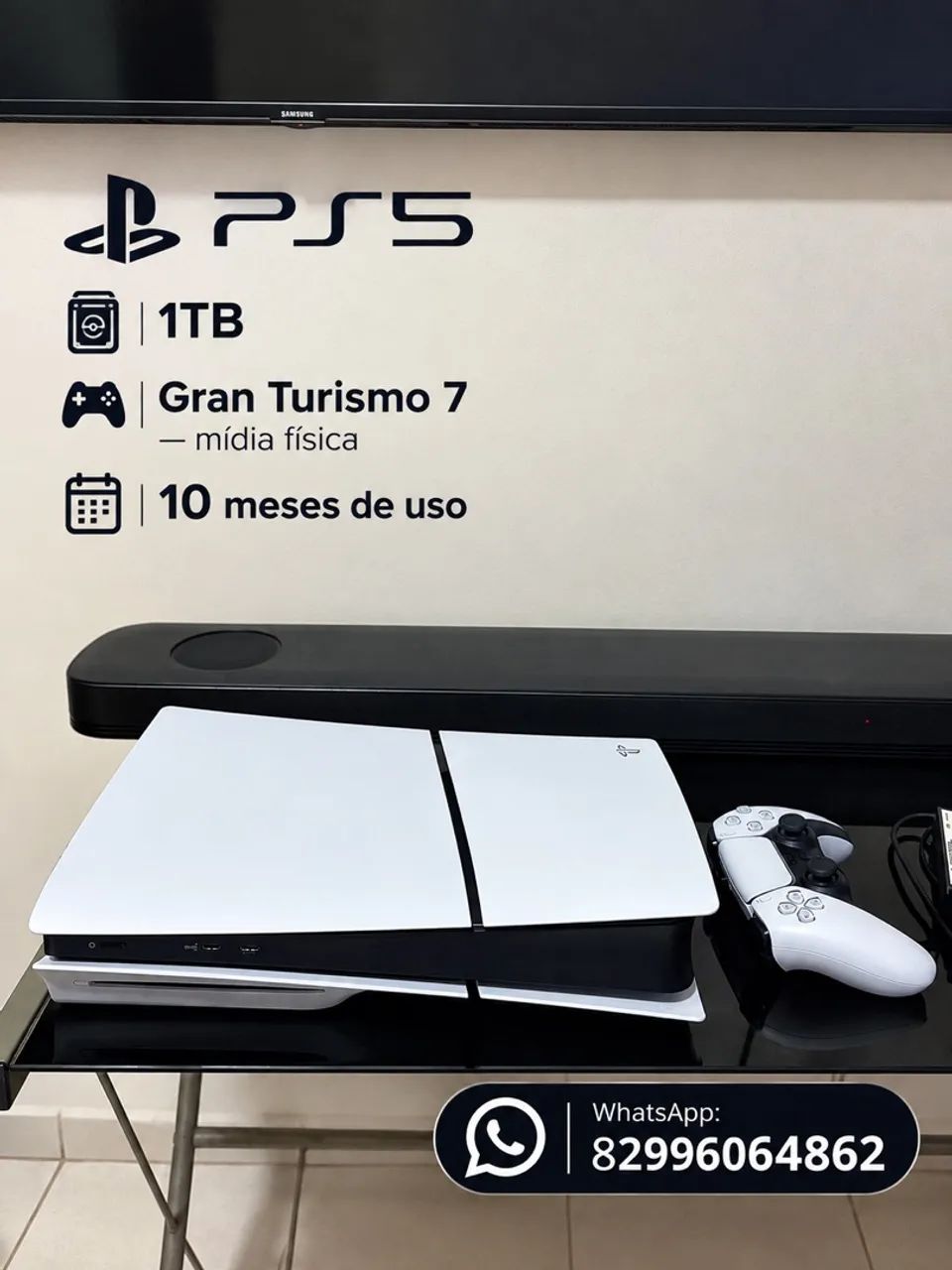 PS5 slim 1TB + controle 