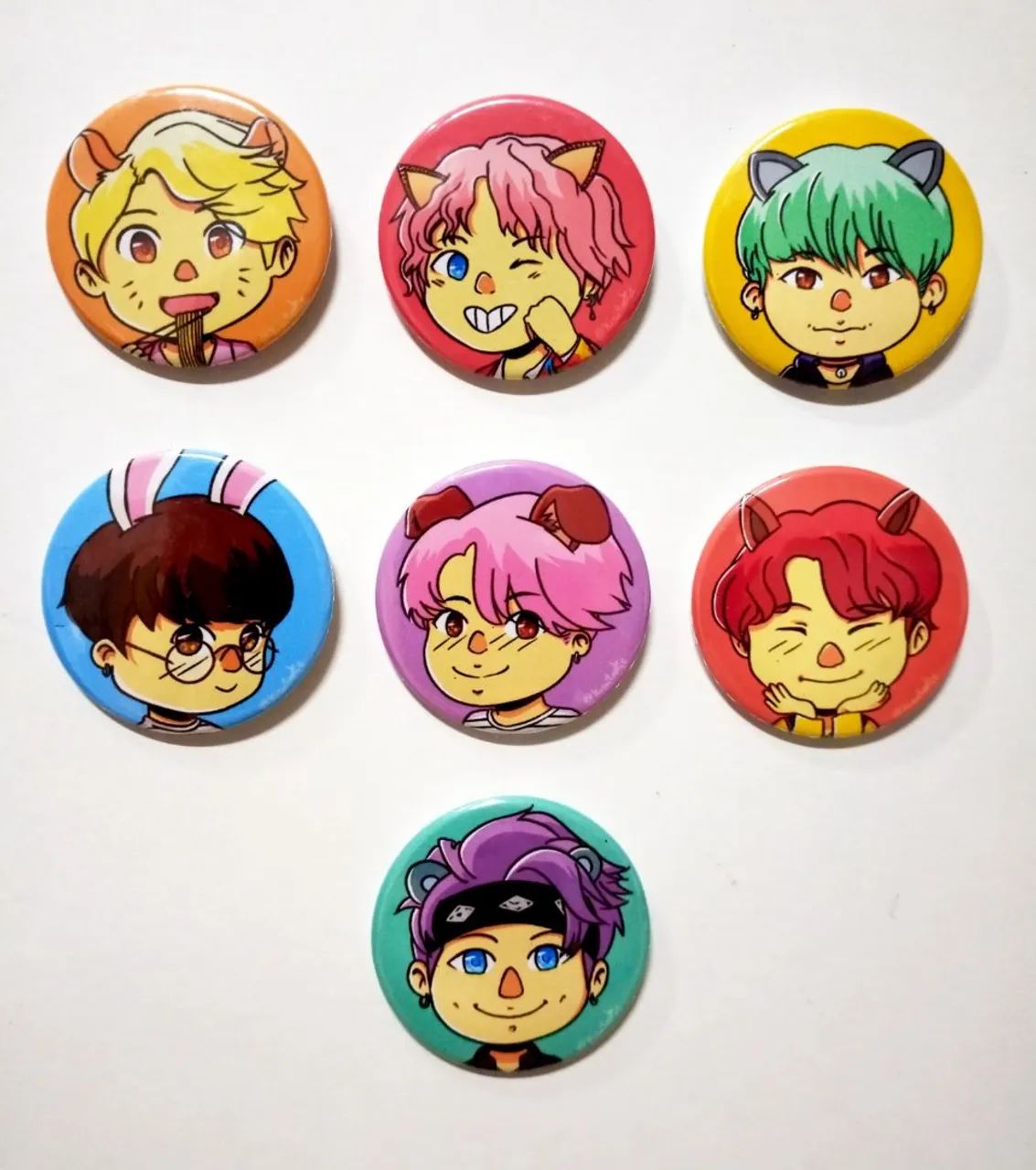 BTS kpop bottons broche conjunto 