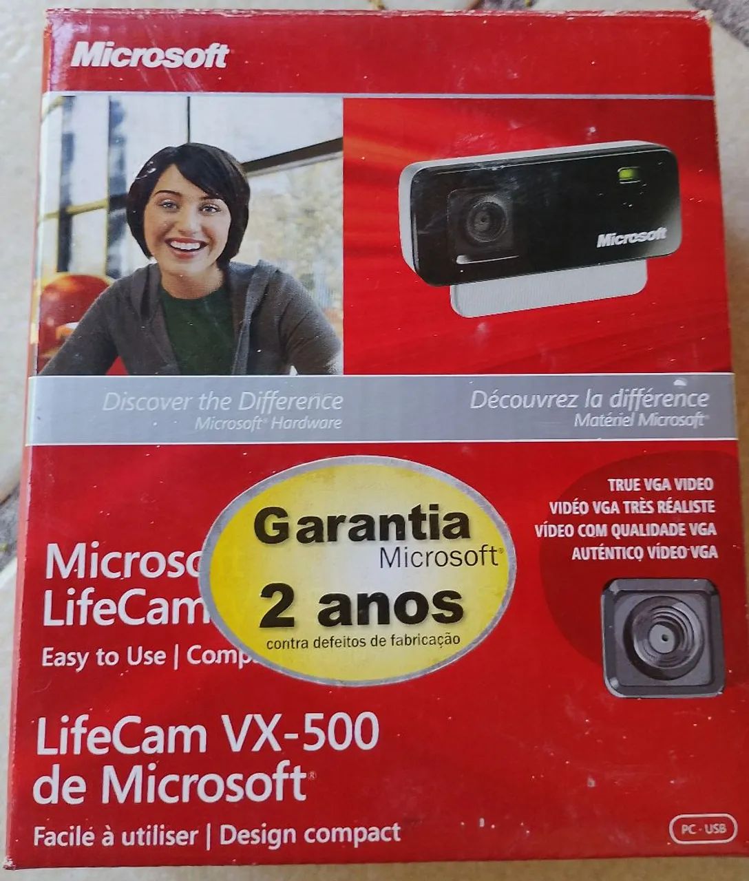 Webcam Microsoft LifeCam VX-500 Original com Caixa