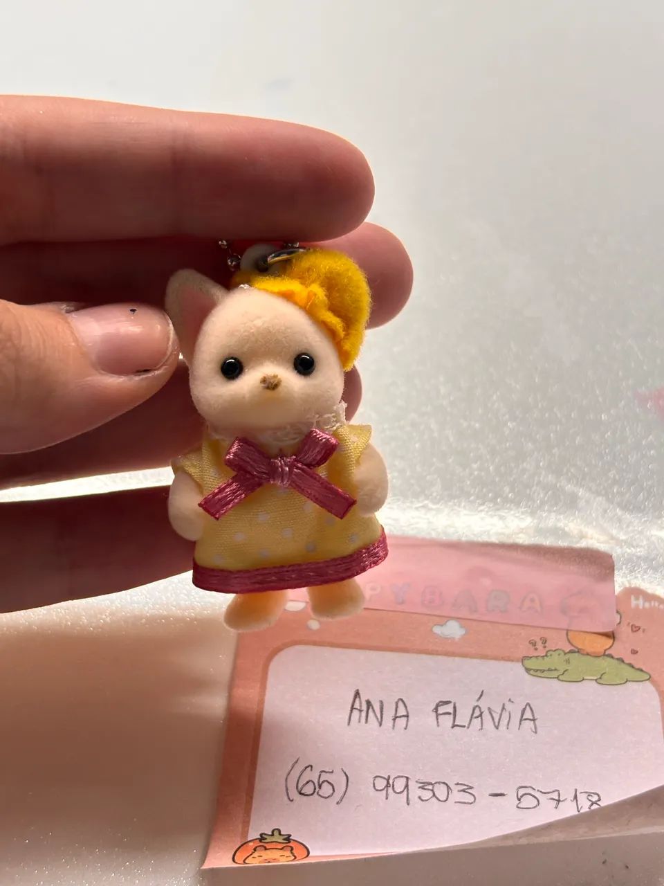 Chaveiro original importado do Japão sylvanian families buldog 